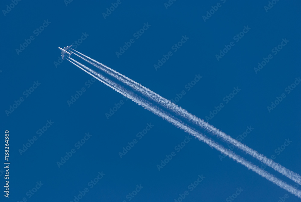 Airplane in blue sky Airplane in blue sky