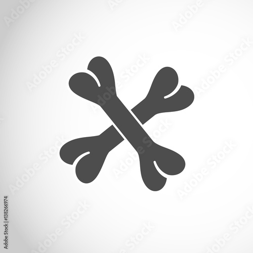 Bones on a grey background