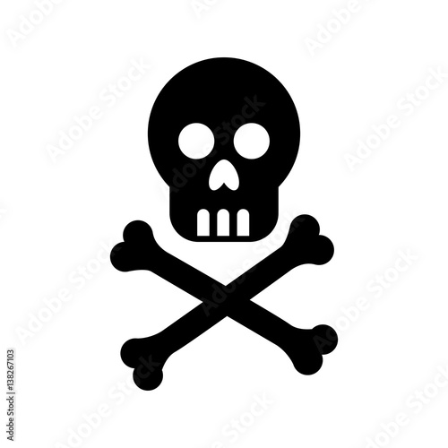 skull danger isolated icon vector illustration design