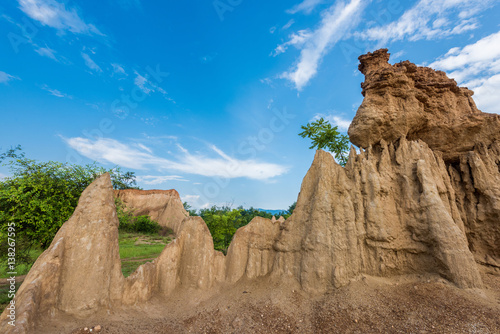 The pillar of the soil is called "Sao Din Na Noi". Located in Sri Nan national park, Nan, Thailand.