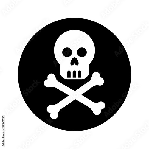 skull danger isolated icon vector illustration design