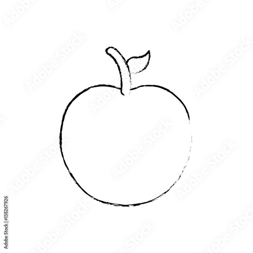 Delicious apple fruit icon vector illustration graphic design