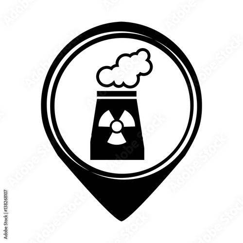 chimney nuclear plant isolated icon vector illustration design