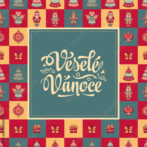 Vesele vanoce -  greeting cards. Xmas in the Czech Republic. 
