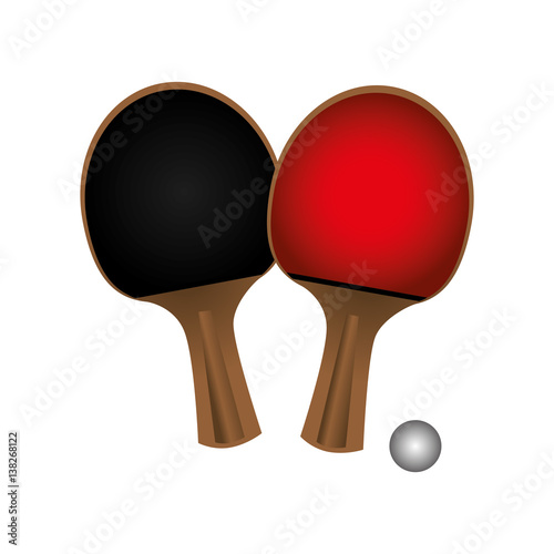 ping pong sport emblem vector illustration design