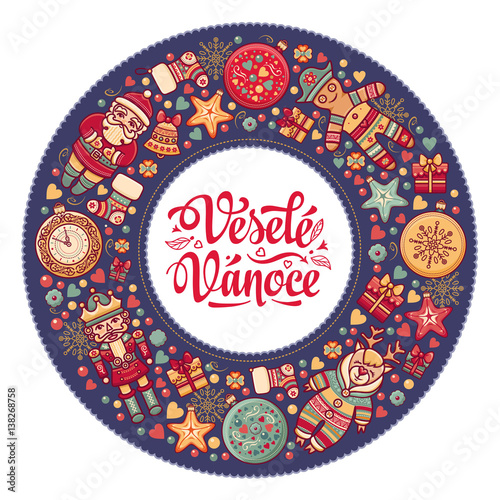 Vesele vanoce -  greeting cards. Xmas in the Czech Republic. 