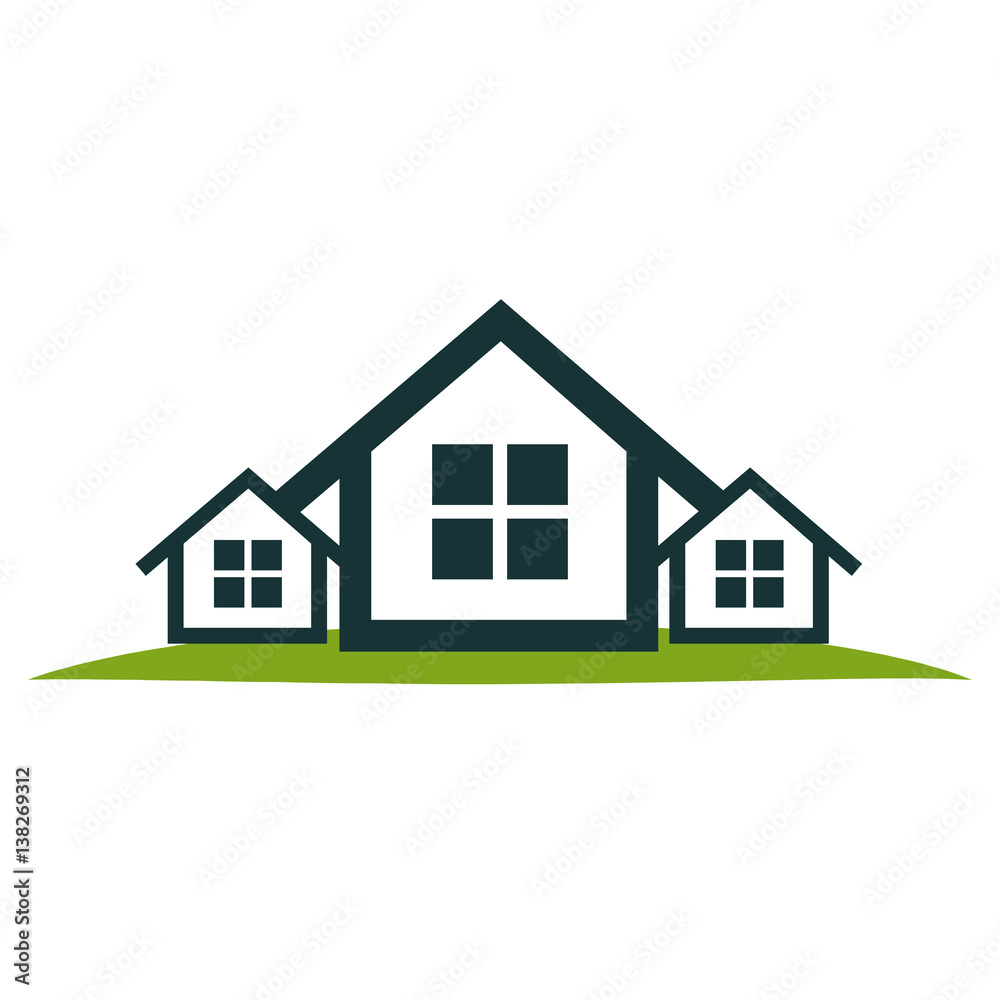 real estate house icon vector illustration design