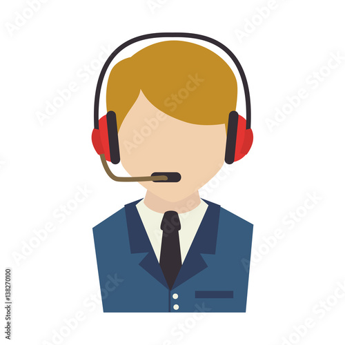 call center agent service icon vector illustration design © Gstudio
