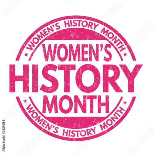 Women's history month sign or stamp