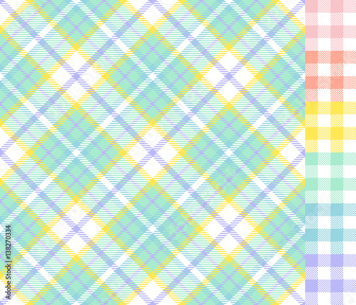 Easter Colors Tartan Plaid ...
