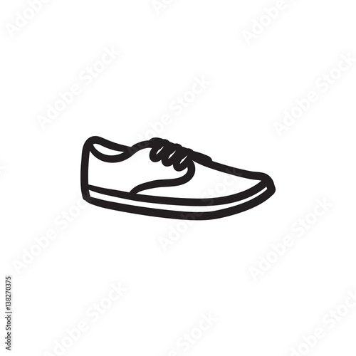 Male shoe sketch icon.