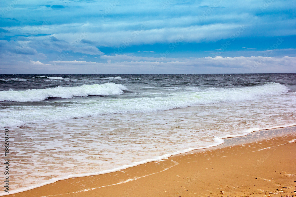 seacoast with sea and sand seacoast with sea and sand