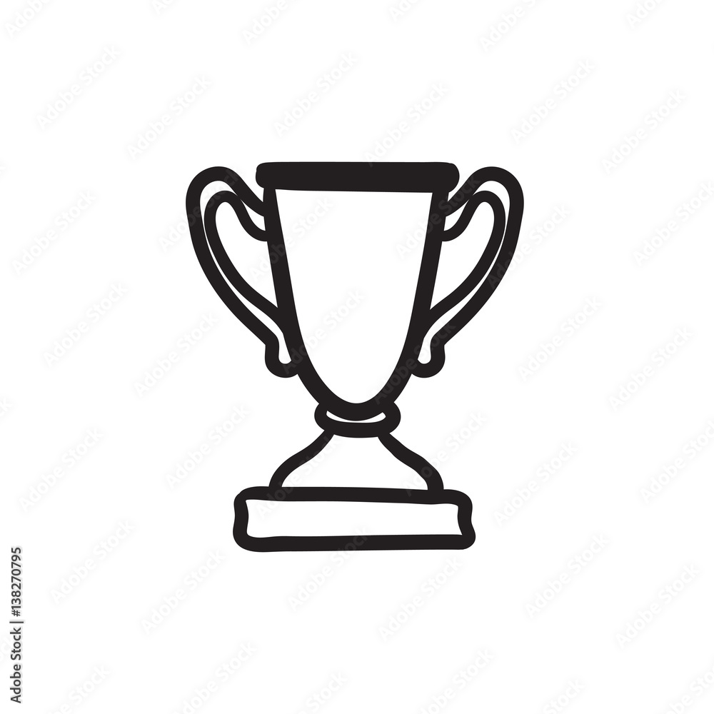 Trophy sketch icon. Trophy sketch icon.