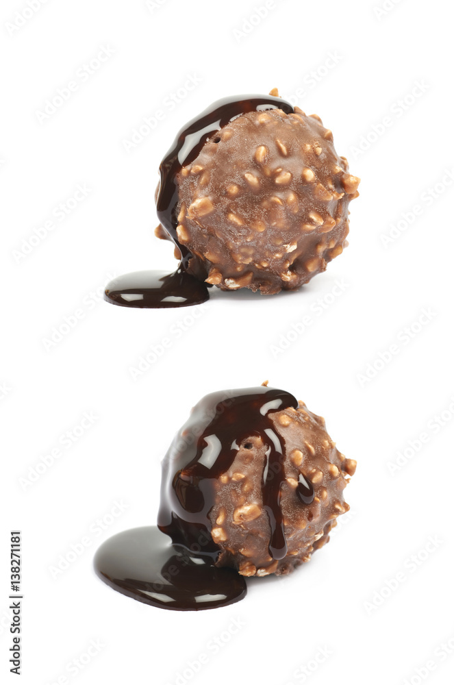 Chocolate ball confection candy isolated Chocolate ball confection candy isolated
