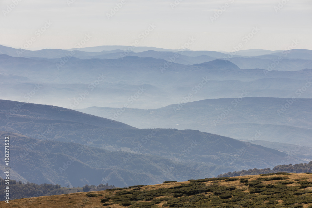 A beautiful landscape over balkan mountains