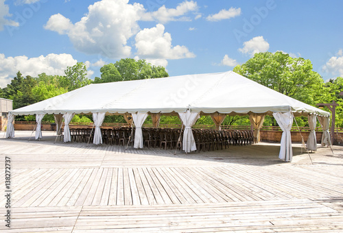Outdoor tent for wedding or other festivity