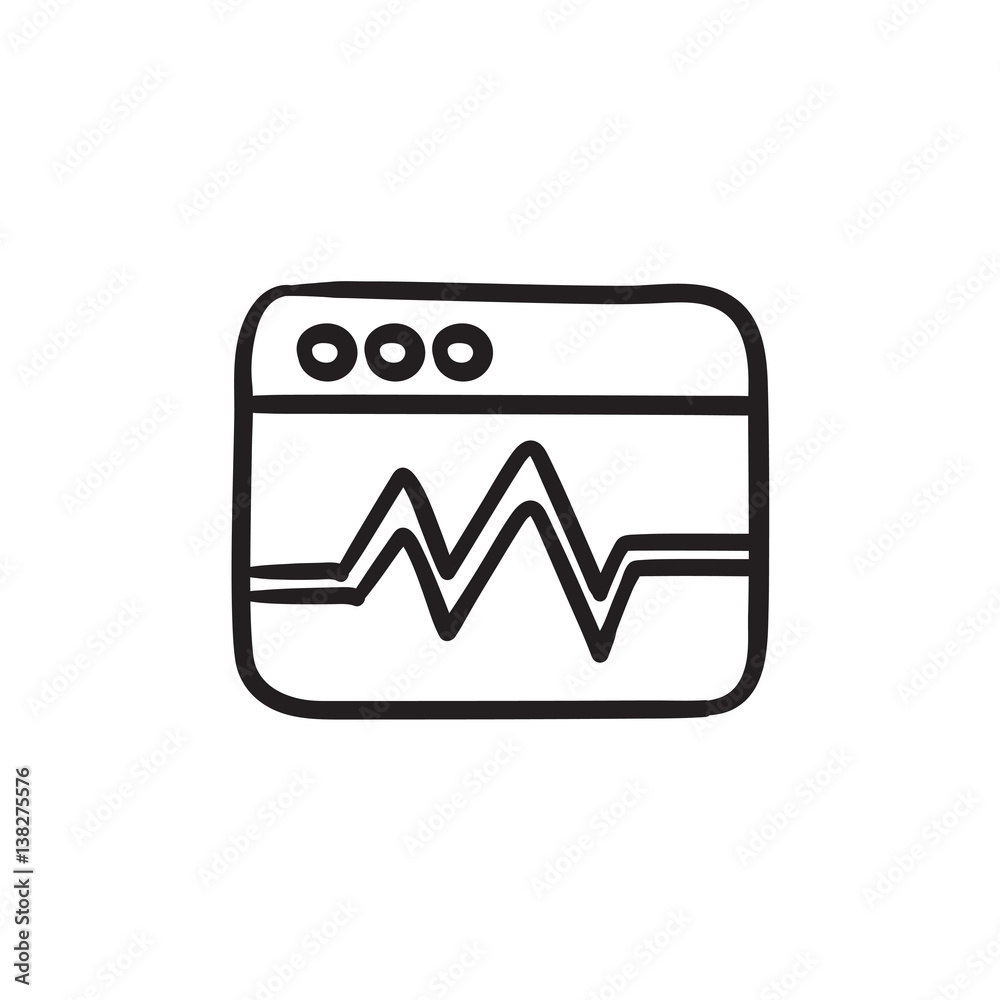Web analytics information sketch icon. Web analytics information sketch icon.
