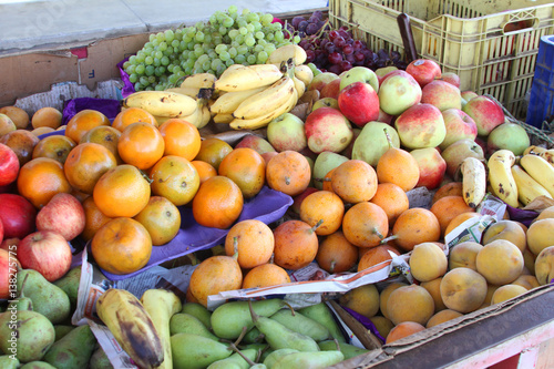 Colorful Fruit in Cart in Peru