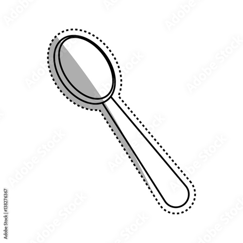 Kitchen stainless spoon icon vector illustration graphic design