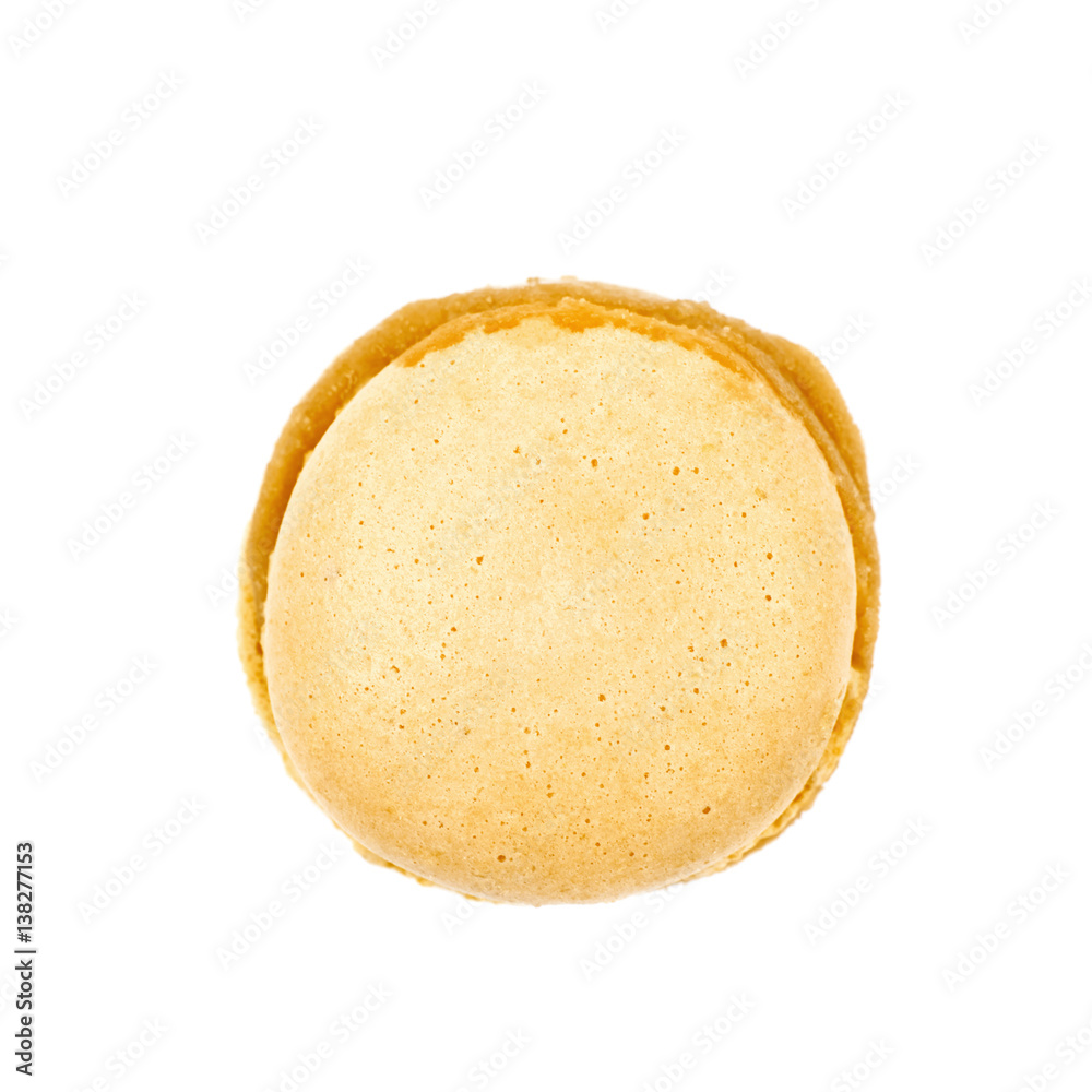 Single macaron cookie isolated Single macaron cookie isolated