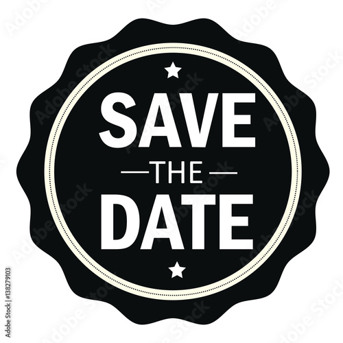 Save the date stamp.Sign.Seal.Logo