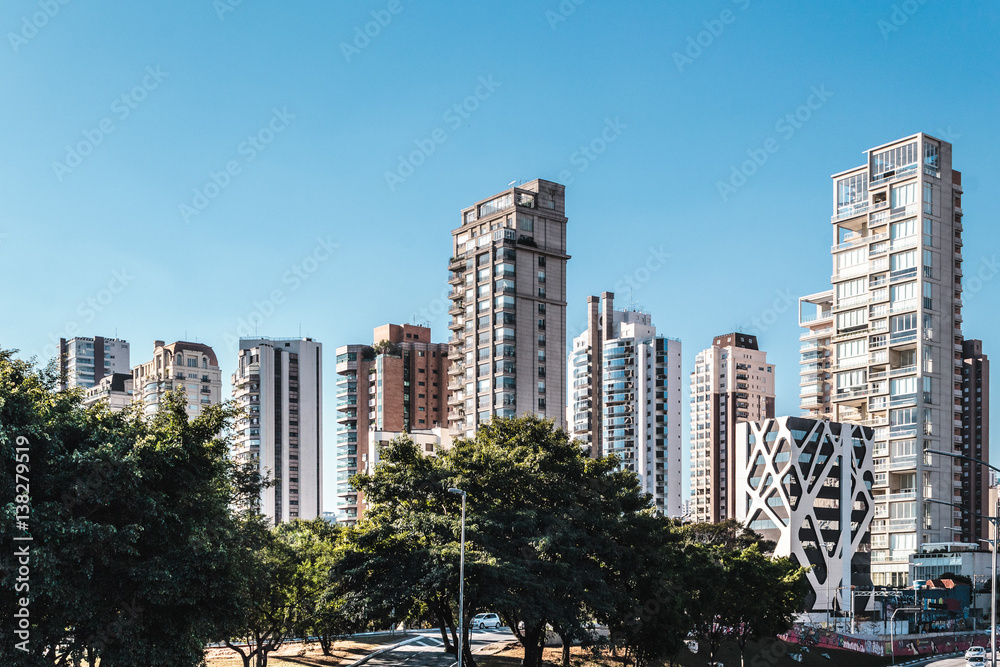 Buildings near Ibirapuera Park in Sao Paulo, Brazil (Brasil)