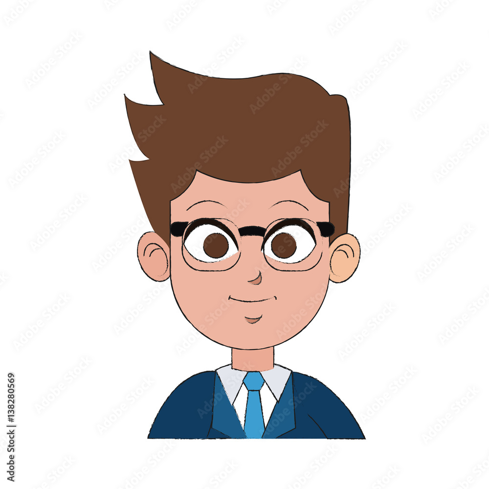 young businessman icon image vector illustration design 