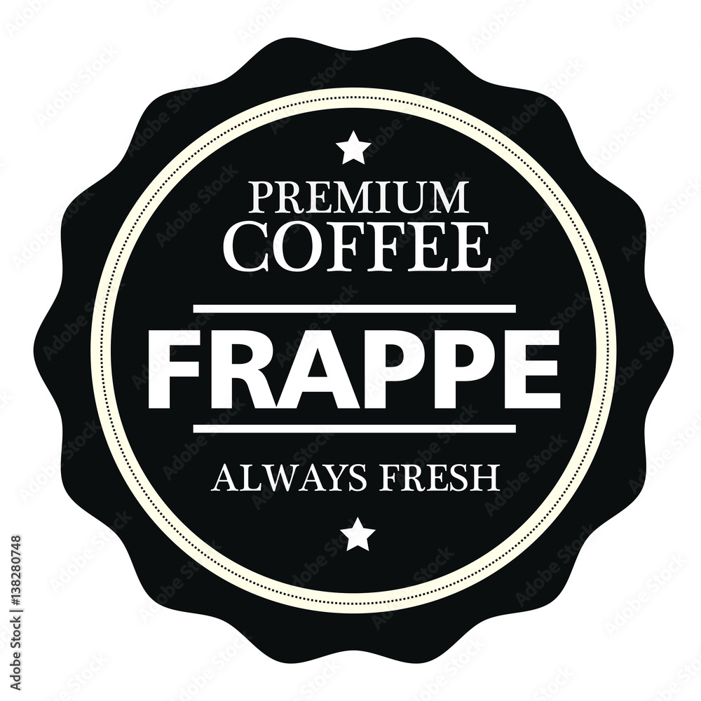 Premium coffee frappe stamp.Sign.Seal.Logo Premium coffee frappe stamp.Sign.Seal.Logo