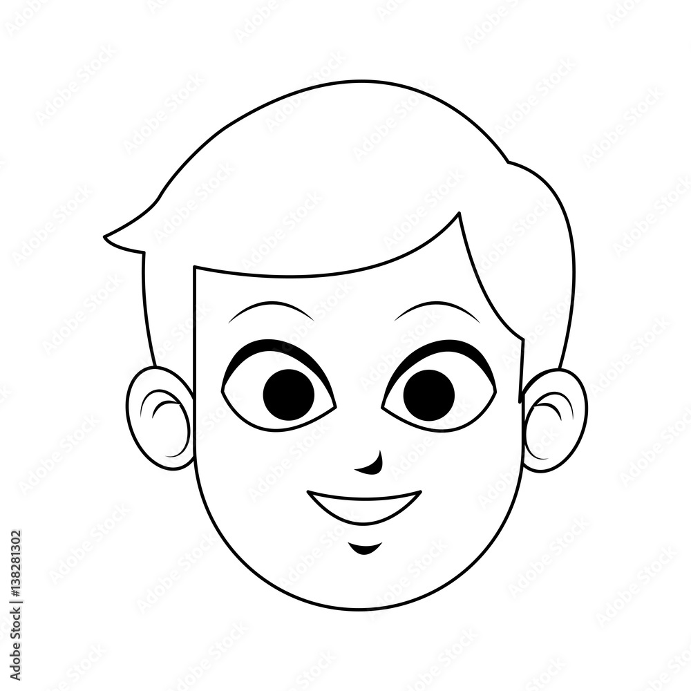 face of young handsome man icon image vector illustration design face of young handsome man icon image vector illustration design