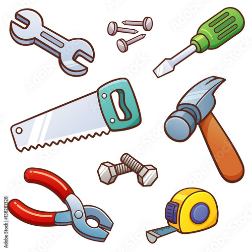 Vector illustration of Tools set