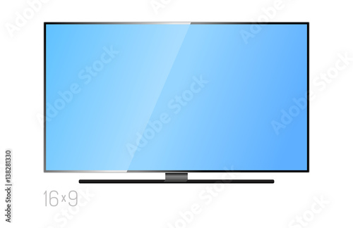 TV screen lcd monitor template electronic device technology digital size diagonal display and video modern plasma home computer vector illustration.
