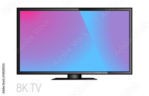 TV screen lcd monitor template electronic device technology digital size diagonal display and video modern plasma home computer vector illustration.