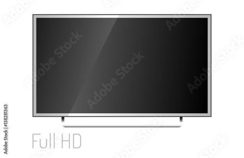 TV screen lcd monitor template electronic device technology digital size diagonal display and video modern plasma home computer vector illustration.
