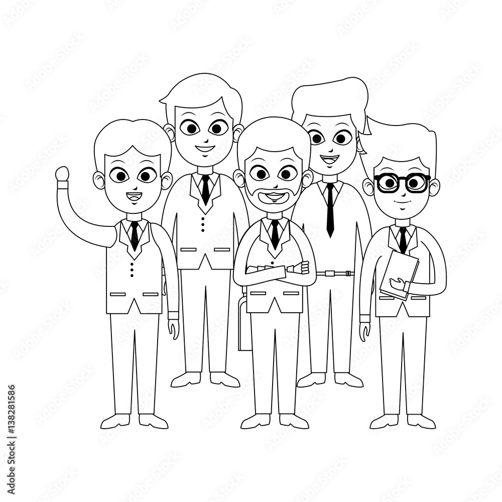 team of young business people icon image vector illustration design team of young business people icon image vector illustration design