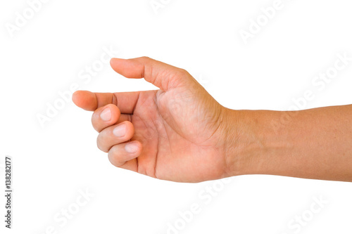 man hand to hold something