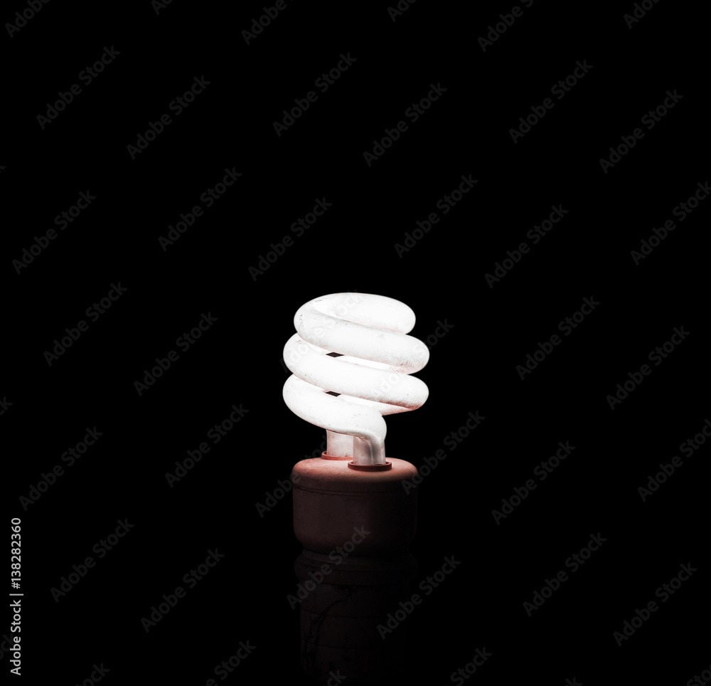 Old light bulbs in the dark room. Old light bulbs in the dark room.