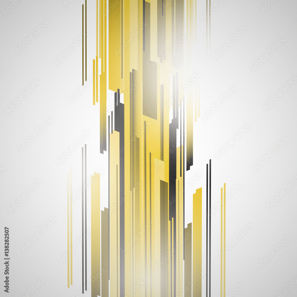 Abstract yellow line pattern background. Vector illustration.
