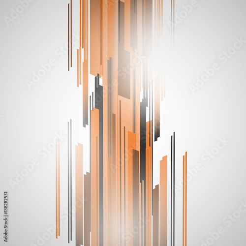 Abstract orange line pattern background. Vector illustration.