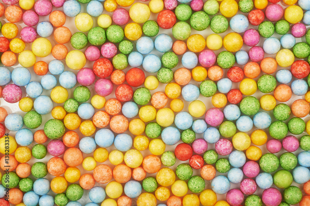 Surface coated with colorful balls Surface coated with colorful balls
