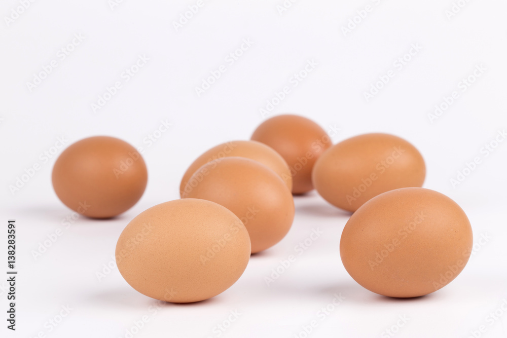 Eggs isolated on a white background. Eggs isolated on a white background.