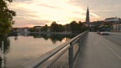 The sun rises in this Landshut, Germany time lapse photo