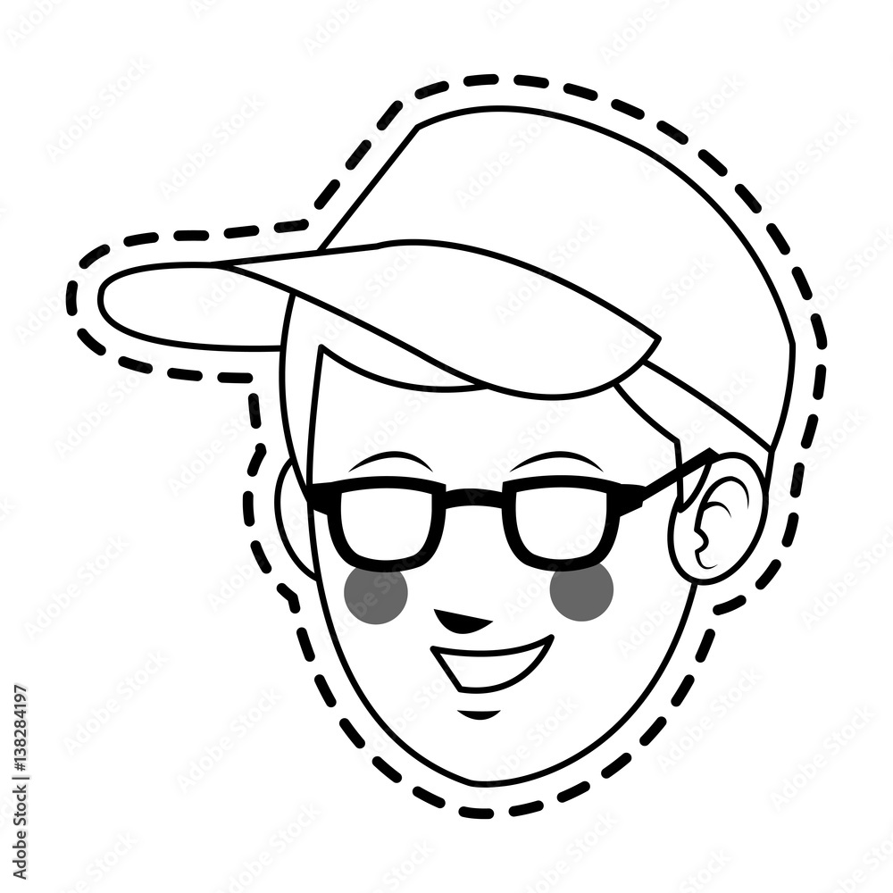 handsome young man with baseball cap icon image vector illustration design handsome young man with baseball cap icon image vector illustration design