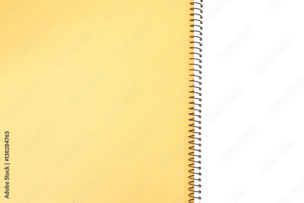 Yellow note book isolated on a white background Yellow note book isolated on a white background
