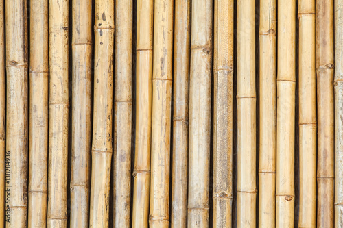 Fototapeta Naklejka Na Ścianę i Meble -  Bamboo wood fence background seamless and texture