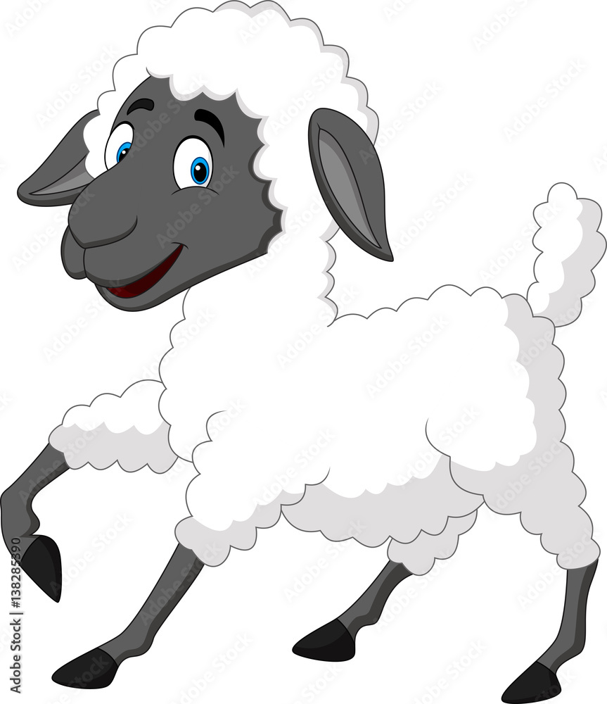 Obraz premium Cute sheep cartoon