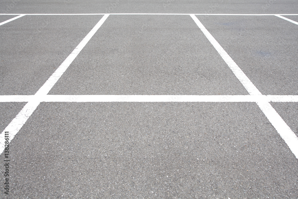 Empty space at outdoor car parking lot