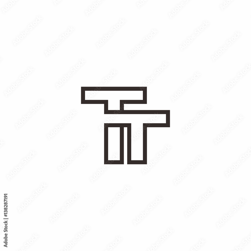 T T Initial letter logo T T Initial letter logo