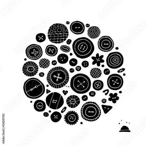 Buttons collection, sketch for your design