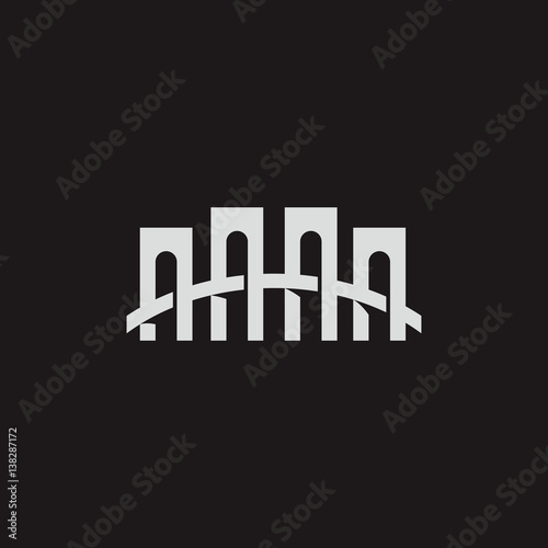 Abstract bridge logo