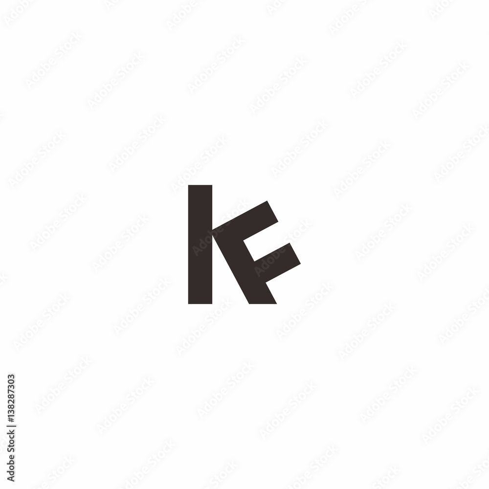 K linked F initial logo K linked F initial logo